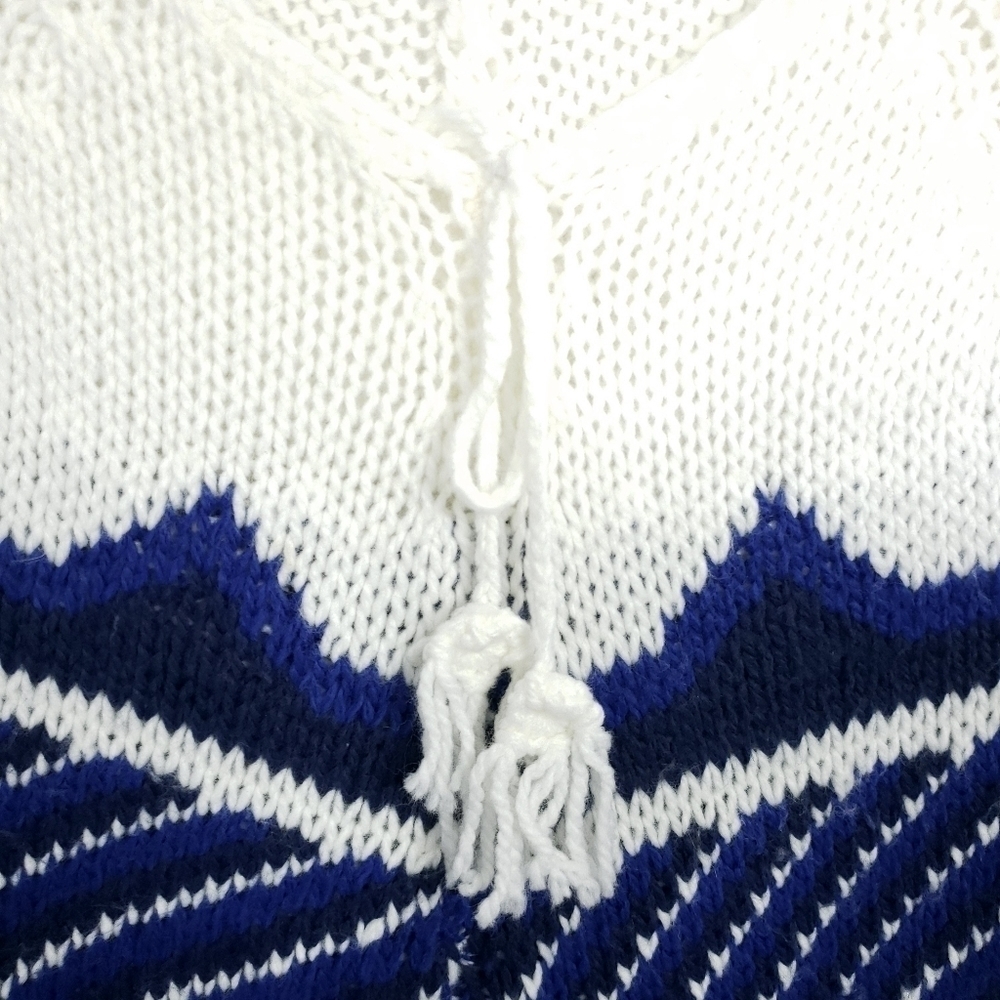 Piperlime knitted fringed hem tie neck sweater oversized size xs - Picture 7 of 7